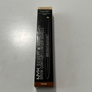 NYX Sculpt Highlight Brow Contour Duo Pencil Full Sz SHBC06 Espresso/Light Beige